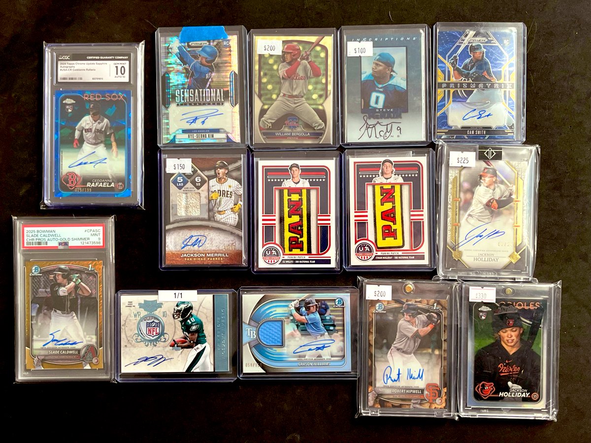 CR_cards's tweet photo. Good morning #crcstack fam!

Everything has been processed. Here’s a look at what’s left. Open to offers on anything that remains. Can do better on multiples!

Reposts very much appreciated 👊 https://t.co/IB80mYwaGk
