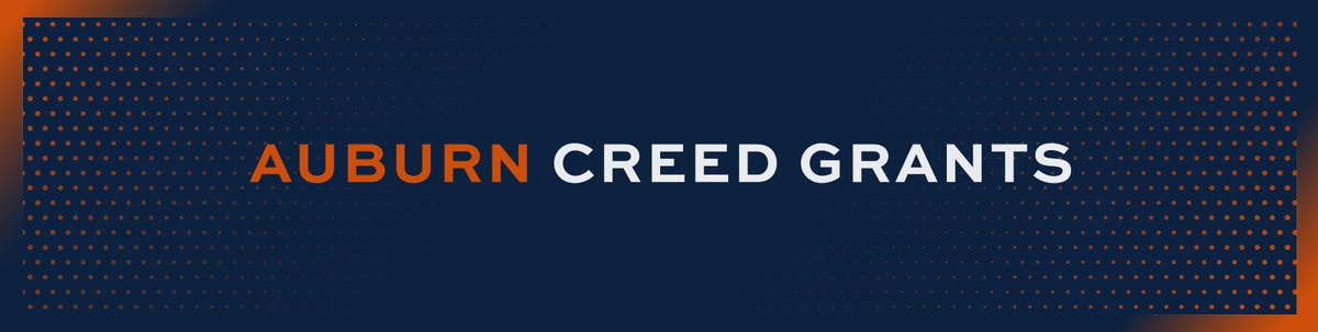 Auburn Creed Grants are open to all <a href="/AuburnU/">Auburn University</a> faculty, staff and students and will be awarded within three categories. Submissions are open now through Nov. 28.  

Click the link to find more information and to submit an application for a grant!

🔗aub.ie/au-creed-grants