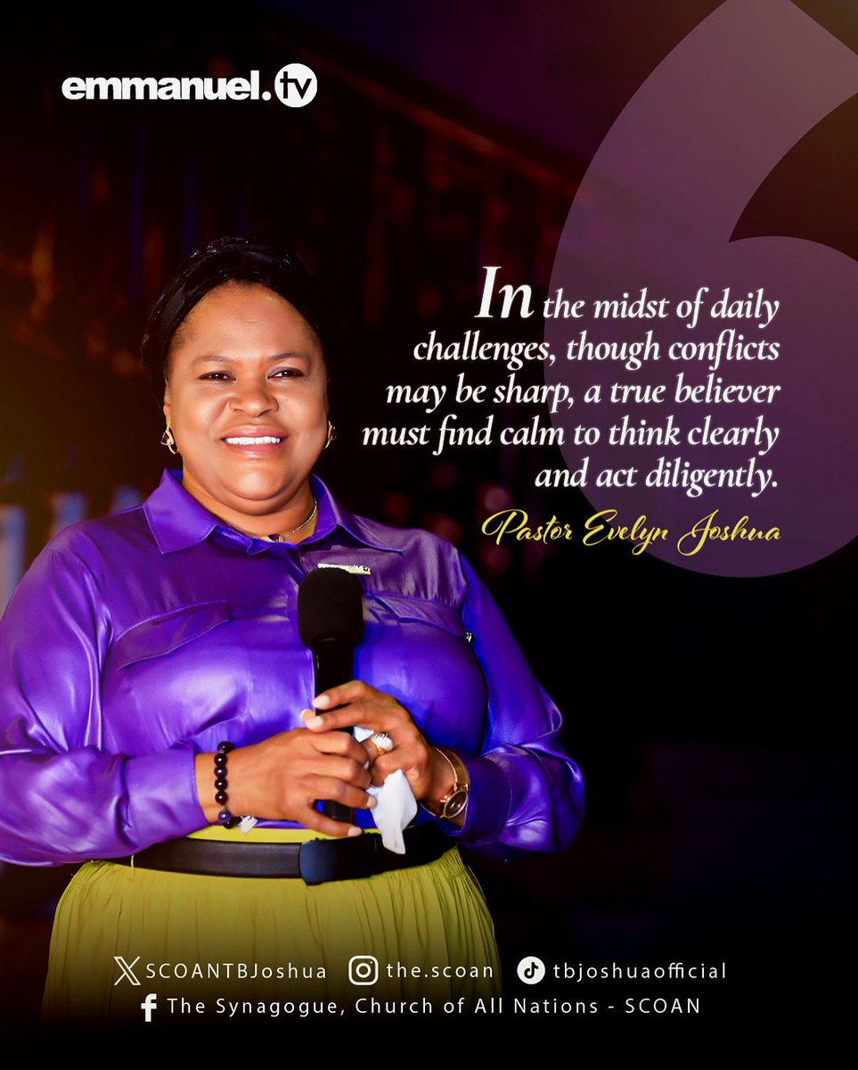 In the midst of daily challenges, though conflicts may be sharp, a true believer must find calm to think clearly and act diligently.