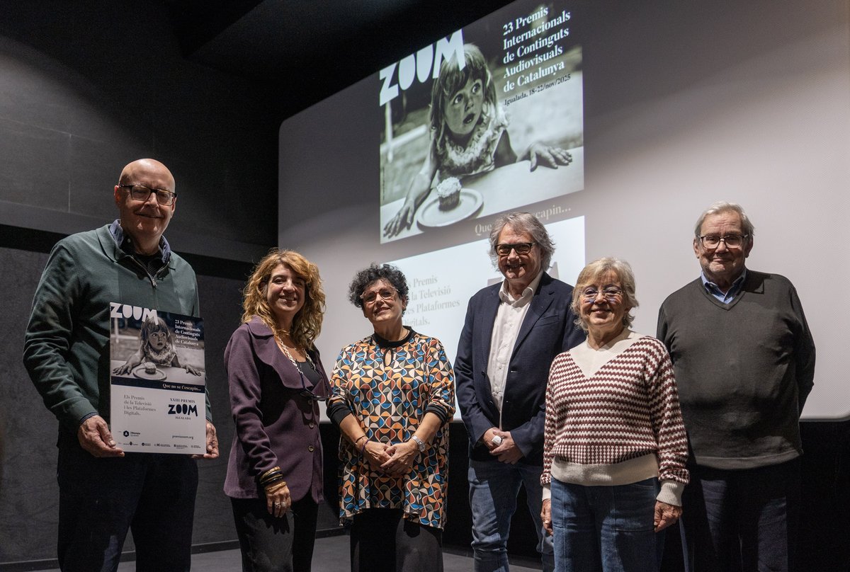 🎥 Els Premis Zoom 2025 arriben amb més
de 50 projectes finalistes d’arreu del món, noves veus,
noves mirades i una nova categoria dedicada als
continguts infantils i juvenils 👧🧑

📅Del 20 al 22 de novembre a  Igualada 
🎬 Més informació a premiszoom.org