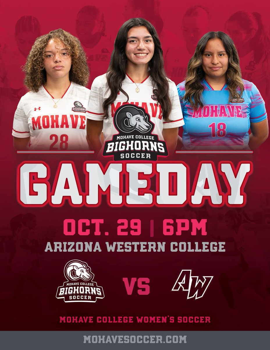 mohavecc's tweet image. Our Bighorns hit the road tonight as the women’s team takes on Arizona Western College on the Region 1 Semifinals.

Time to bring the fight and show what Mohave soccer is all about.

Follow the team at MohaveSoccer.com 

Let’s get this win. #GOBIGHORNS #MohaveCollege
