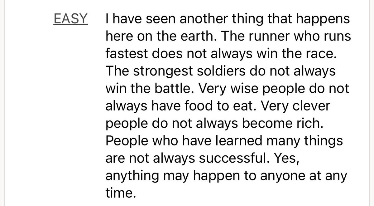 Ecclesiastes 9:11. Solomon explained it all.