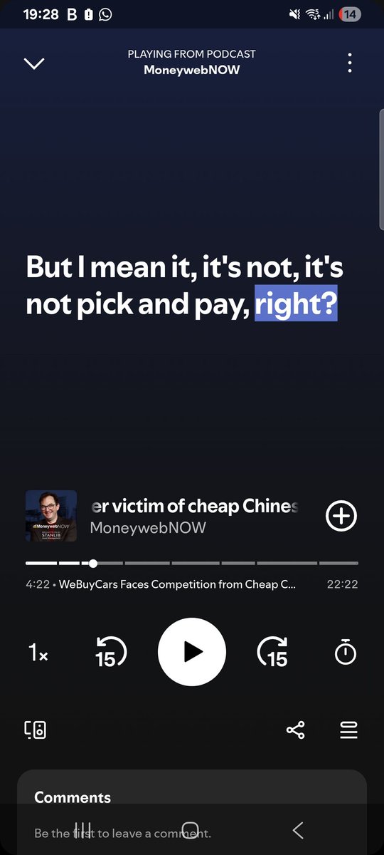 Winning commentary for today on the market's reaction to We Buy Cars' results by <a href="/chantal_marx/">Chantal Marx</a> in conversation with <a href="/SimonPB/">Simon Brown</a>.
Made my drive, lol!