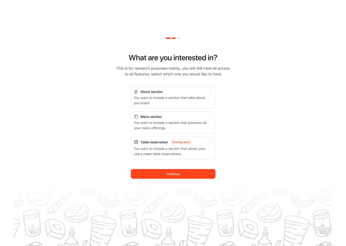 chizurumofnara's tweet image. 🪄More shots from Menuify
* Template preference selection
* Menu template selection
*Template edits
@aydahnizzy @darasoba  #Buildinpublic