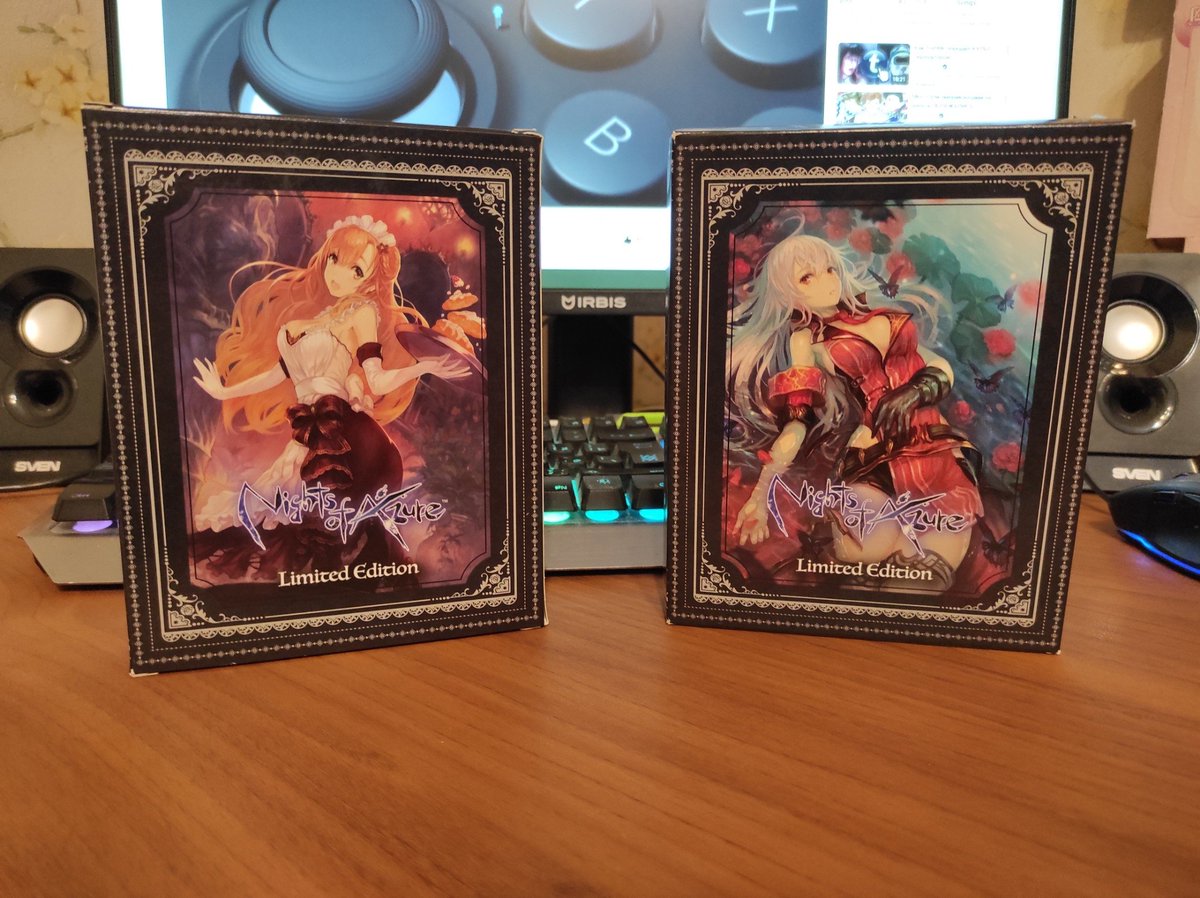 vgvillage37's tweet photo. 🎁 А вот и коллекционное издание первой #NightsOfAzure для #PS4 прибыло, тоже евро региона! 🇪🇺 В комплекте — саундтрек, артбук и набор красивых открыток!
Теперь у меня получается 2 комплекта 😁 есть у меня знакомый с базовой игрой. Может, отдам ему 1 набор... может, нет 😏Увидим! https://t.co/Jzm1mU8Ux0