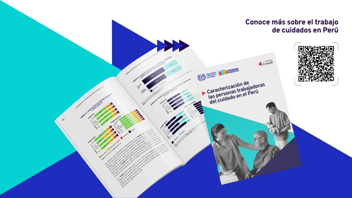 OITAndina's tweet image. 🙋🏽‍♀️El bienestar de las personas y de las sociedades depende del trabajo de #cuidados, que recae principalmente en las mujeres.

🆕OIT, con apoyo de @CanadaenPeru, presenta la primera caracterización integral del trabajo de cuidados en Perú 🇵🇪

📘 Descarga ilo.org/es/publication…