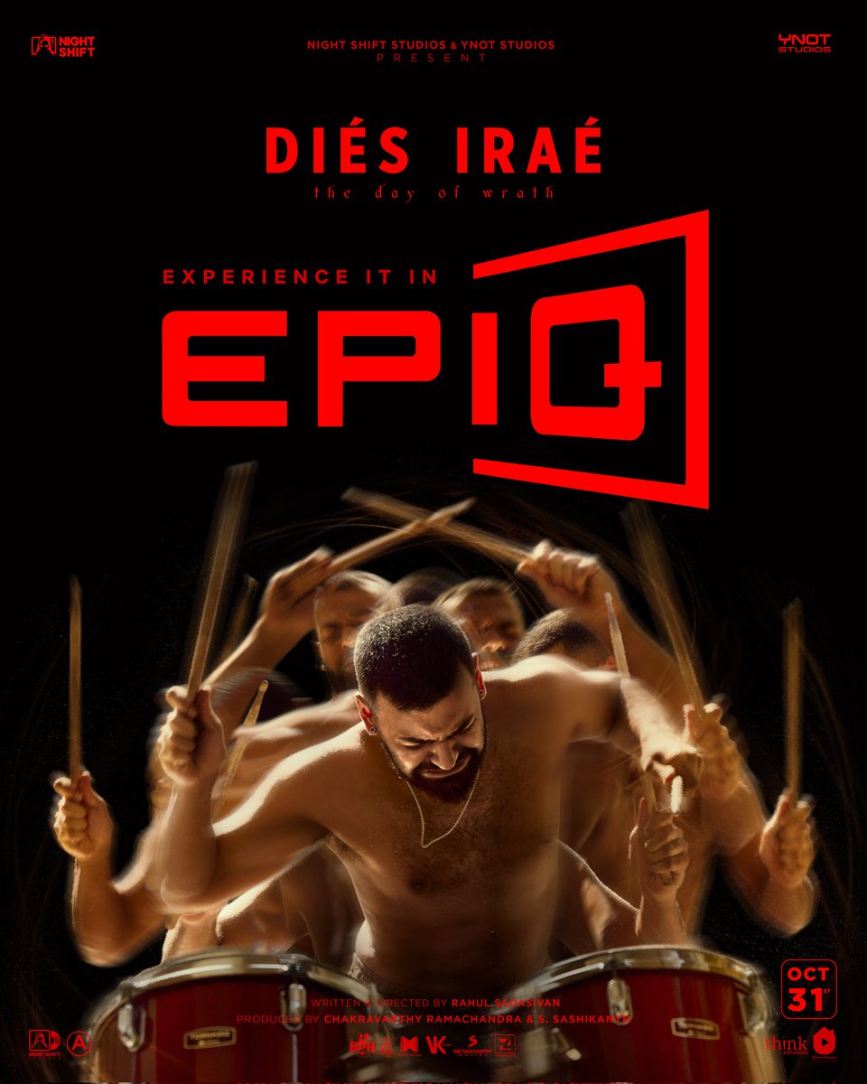 #DiésIraé  Content Details 

• DCP : 4K Malayalam - Flat (2:00:1 ratio)

• Duration : Part 1 00:57:28
                       Part 2 00:57:36

Sound Mix : 5.1,7.1 and 5.1 Atmos
                      Epiq Screens : 5.1 Atmos

#DIESIRAE #PranavMohanlal #RahulSadasivan