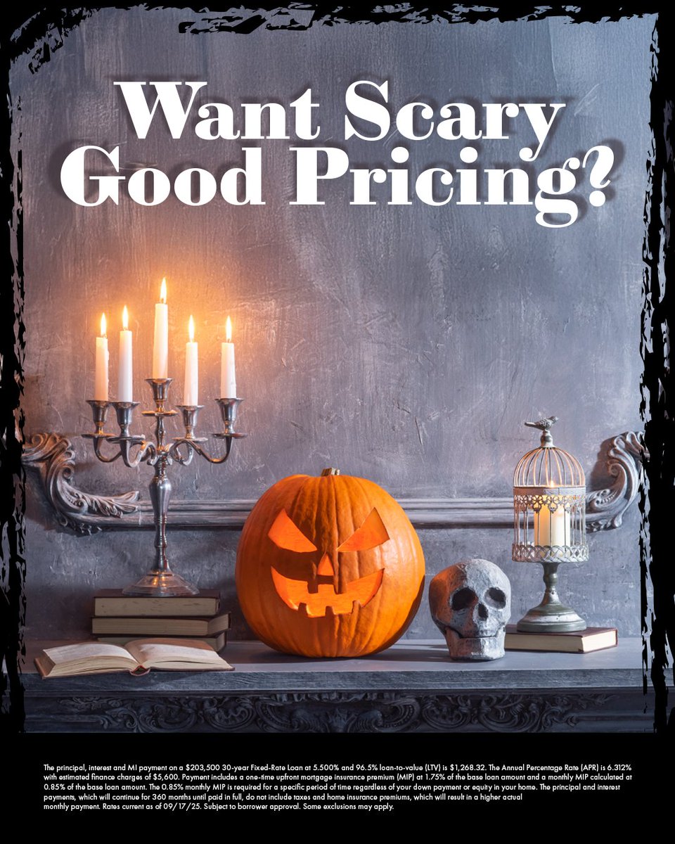 Don't get spooked by the mortgage process. Call me today to learn more about how you could get a lower down payment and a lower rate with an FHA loan. NMLS#23464