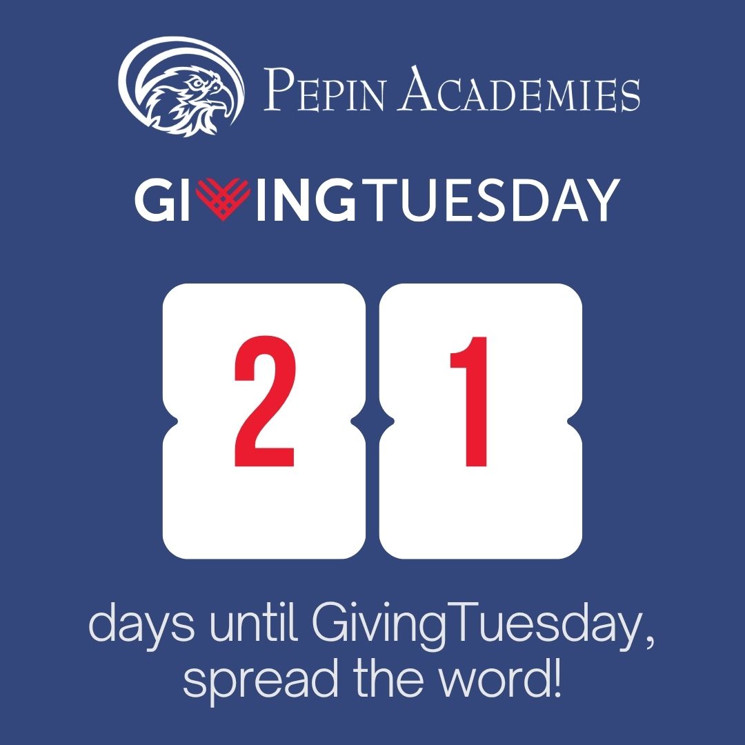 💻 Exciting things are coming this Giving Tuesday! This year, Pepin Academies is raising funds to keep our classrooms technology-rich and future-ready. Stay tuned to learn how you can help every Falcon soar! 💚
#TechForEveryFalcon #GivingTuesday #PepinPride