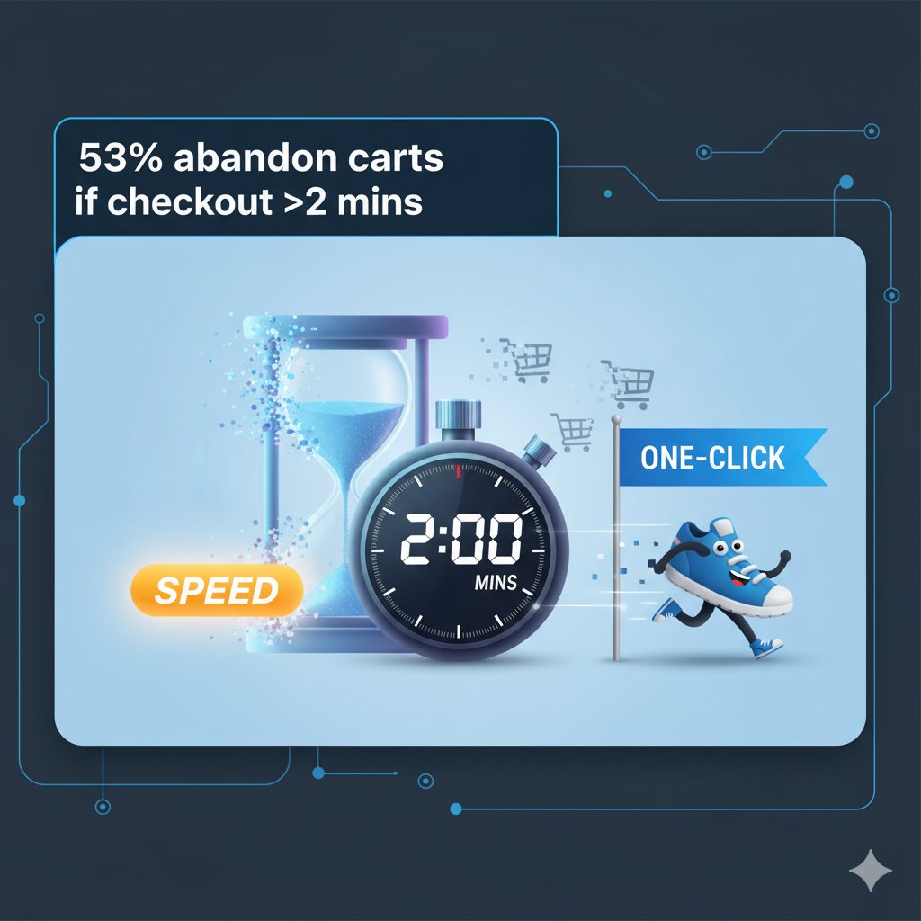 paytring's tweet image. 53% abandon carts if checkout &amp;gt;2 mins. ⏱️ Industry implication: speed is now revenue. CTA: Ready to compress checkout to seconds with one-click + network tokens? Comment “SPEED” and we’ll share a playbook.

#OneClickCheckout #PaymentsOrchestration #CheckoutUX #ConversionRate…