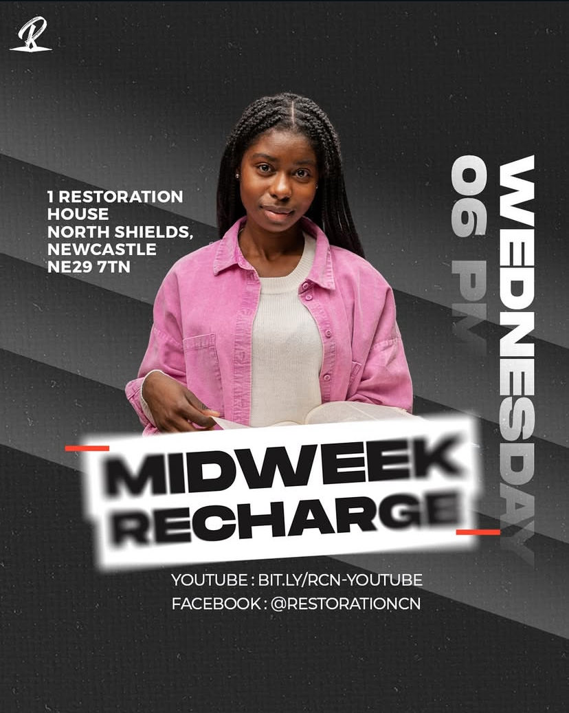 Your word is a lamp for my feet, a light on my path”. Come, Let’s study God’s word this evening at 6pm.
Restoration House, Northshields, Newcastle NE29 7TN.

You don’t wanna miss the insightful discourse. Invite a friend
.
.
.
#biblestudy #rcnuk