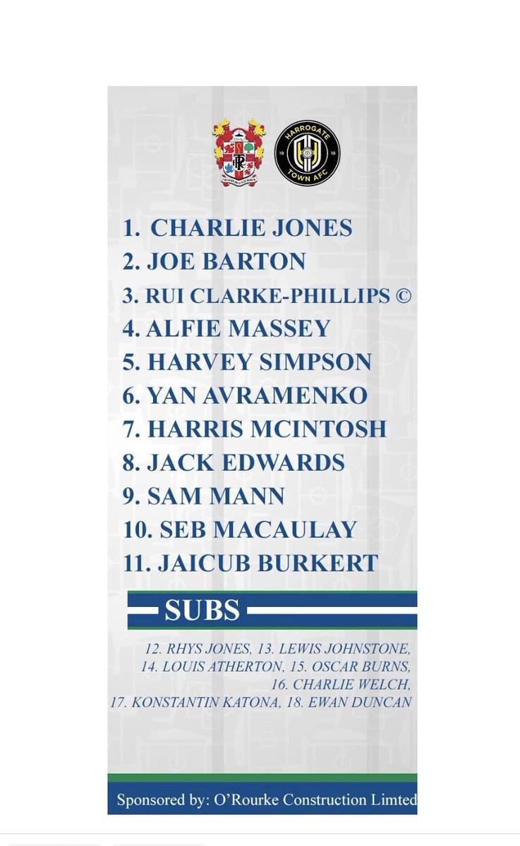 TranmereRovers's tweet photo. 👥 TEAM NEWS

Click below for your Rovers starting XI for tonight's 7pm kick-off at home to @HarrogateTown in the #FAYouthCup First Round. 👇

#TRFC #SWA https://t.co/Skoc1yvk4k