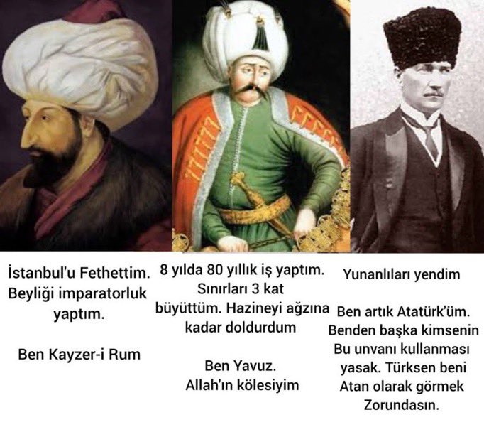 Binlerce yıllık Türk tarihinde, bir kişi hariç, kimse kendine Atatürk diyecek kadar egoist olmamıştır.