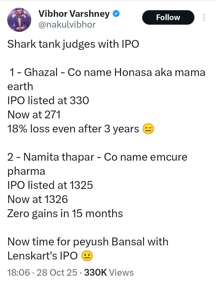 zhr_jafri's tweet image. 5000 iske muh pe maar deta Bansal to IPO ki tareef mein tweet karta, YouTube par badhiya review video banata aur 

Akele mein saare shark tank ke judges ke liye pole dance karta wo alag 🥲