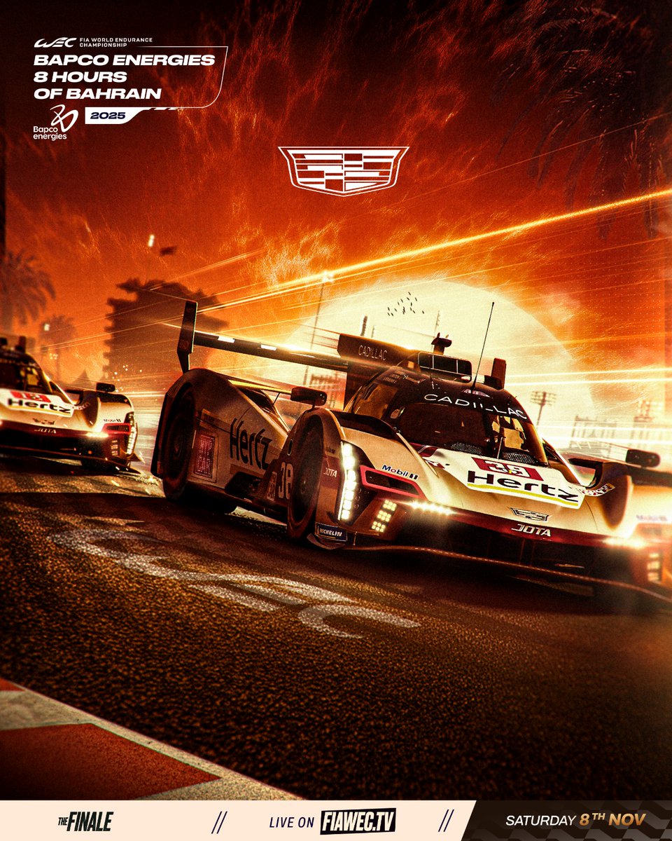 Will it be a Cadillac comeback in Bahrain? 👀

<a href="/CadillacVSeries/">Cadillac Performance</a> is still in the fight for the Manufacturers' Championship, and the golden opportunity to seize the title awaits 🇧🇭

#WEC #8HBahrain #Cadillac <a href="/JotaSport/">Jota Sport</a>