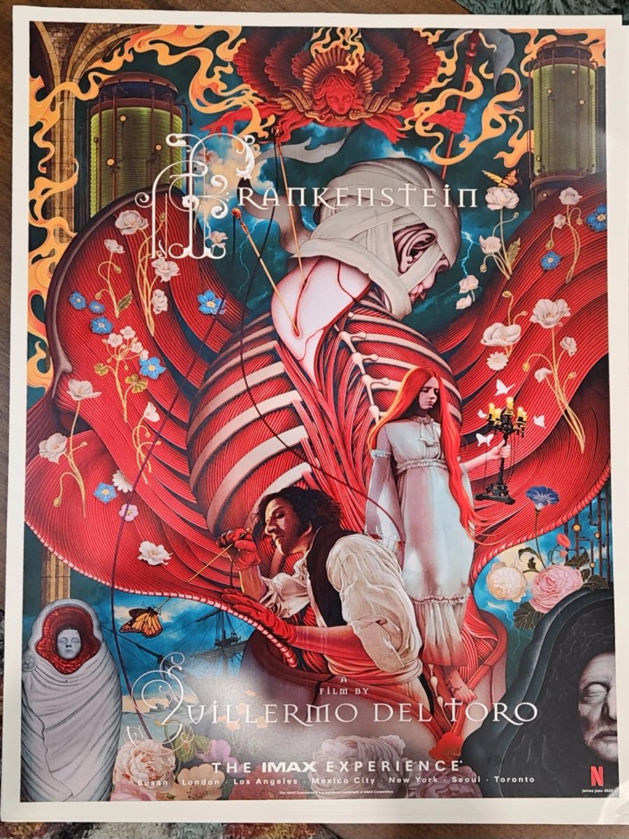 Red is the color of madness and life. Guillermo del Toro's "Frankenstein" absolutely blew me away. I often found myself weeping and laughing in the same breath, and always enamored by the intensely beautiful visuals. Frightening, gorgeous, &amp; inspiring. Go see it in theaters!