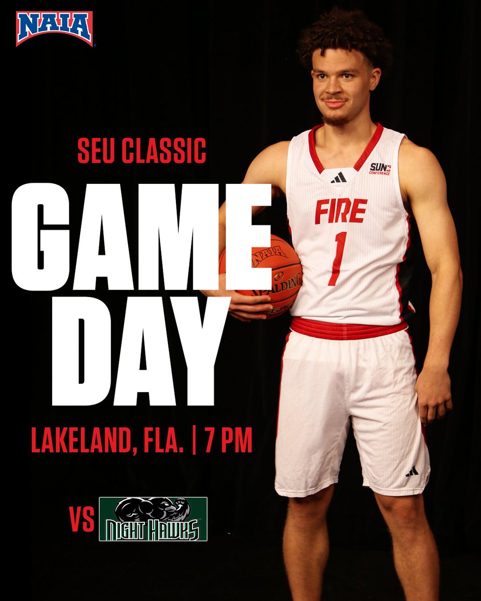 SEUFireMBB's tweet photo. Let the season BEGIN!

🆚 Thomas University (Ga.) Night Hawks
📍 Lakeland, Fla. | The Furnace
🔗 https://t.co/T28ARup0Re
🎟️ https://t.co/cSZvgU5pX2

#FuelTheFire🔥 #TheRightWaytoPlay #TheSunStandard @SunConference @NAIAHoopsReport https://t.co/NhV4pK0mil
