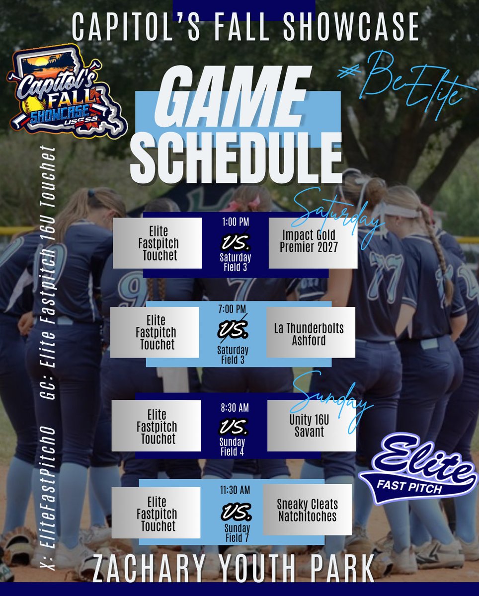 Heading south this weekend for the Capitol’s Fall Showcase. Ready to compete! #BeElite 
Come check us out or follow us on GC!