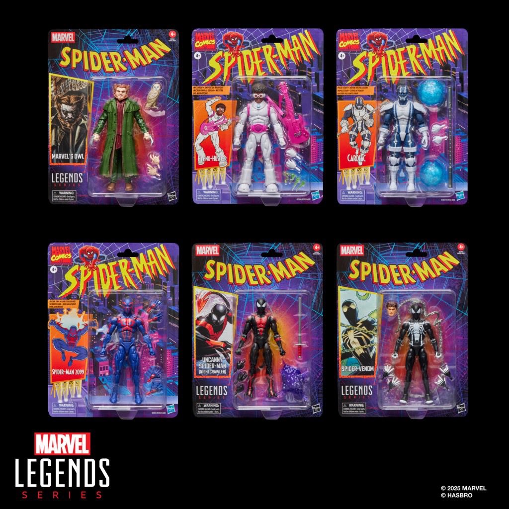 The newest Hasbro Marvel Legends Spider-Man Retro Card wave is up for pre-order at BigBadToyStore! tinyurl.com/bbtsmarvellege…