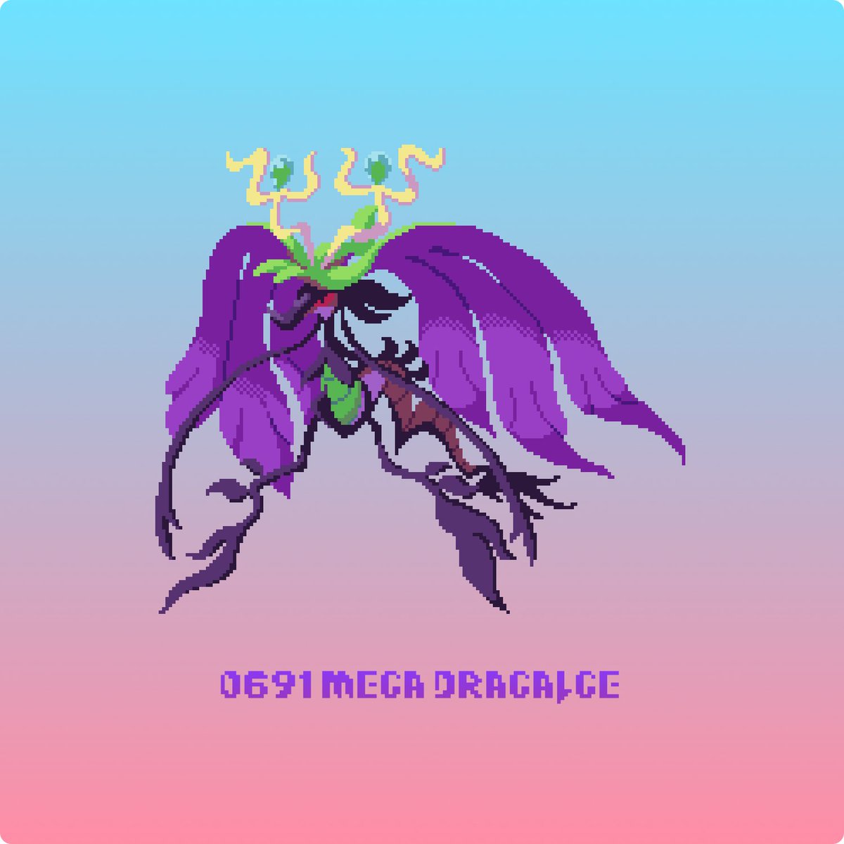 Today's Mega Evolution is Mega Dragalge!! Of course mine is gonna be called Divine!!

#PokemonLegendsZA #pixelart