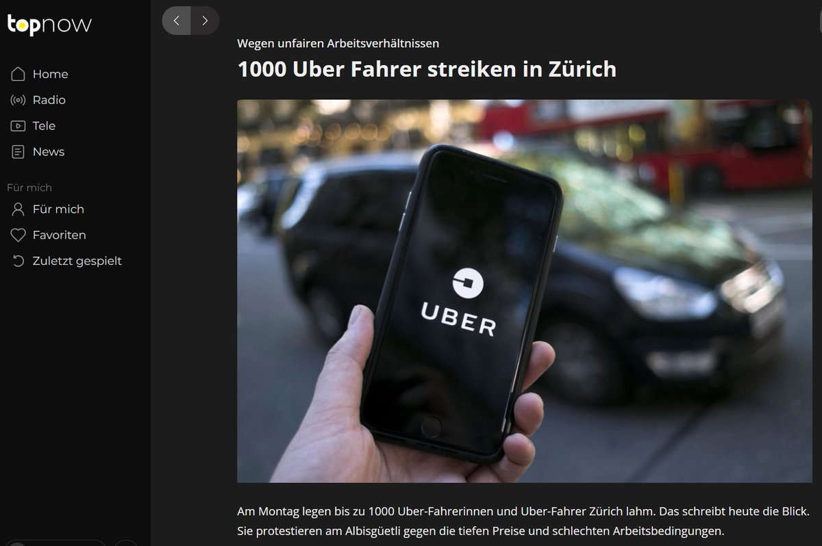 📣 Unser SYNA-Team Zürich &amp; Oberer Zürichsee in den Medien!

‼️ Über 1’000 Uber-Fahrer streiken in Zürich – unser Regionalleiter erklärt im Beitrag die Hintergründe und spricht über die aktuelle Situation der Fahrerinnen und Fahrer. 💪

🎧 Hier anhören:
toponline.ch/news/2025/10/1…