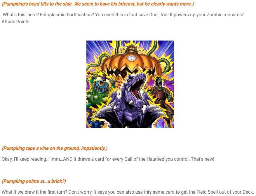 Pumpking out here negotiating with R&amp;D to get extra effects on his cards