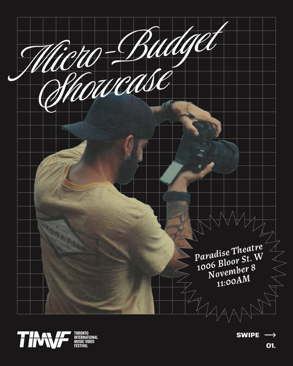 timvfest's tweet image. Micro-budget videos are the unsung heroes of film, and our Micro-Budget Showcase highlights the best of the best from filmmakers working with humble budgets.

Catch their ingenuity on the big screen this November 8 at 11:00 AM at @paradiseonbloor 🔥🔥🔥

Tickets on sale now