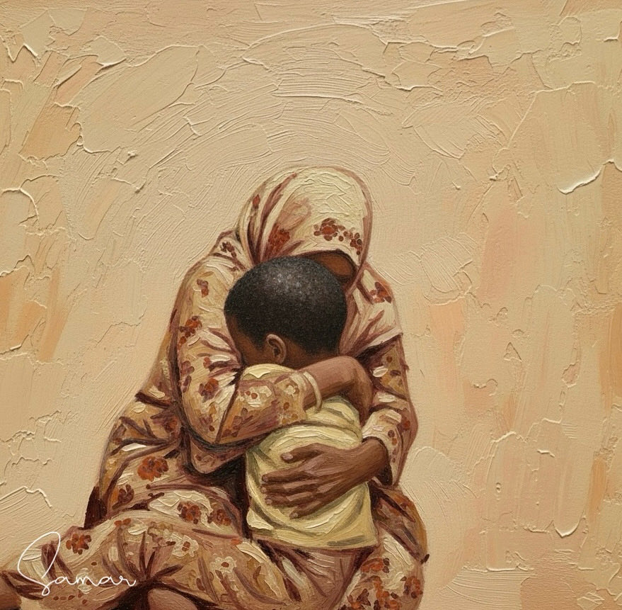 stopwarinsudan's tweet photo. قد يصمت العالم، وتتلاشى الأصوات، لكن الألوان تصرخ في صمت اللوحة، تحكي قصصاً أبت أن تموت. الريشة في يدي ليست مجرد خيط يمسك بقطرة لون، بل هي وتد يثبت قلبي في أرضٍ تراجف، هي صوتي الأخير حين تختنق الحناجر.
#الفاشر_تحت_الحصار 
#الفاشر https://t.co/fKclnVfY3T