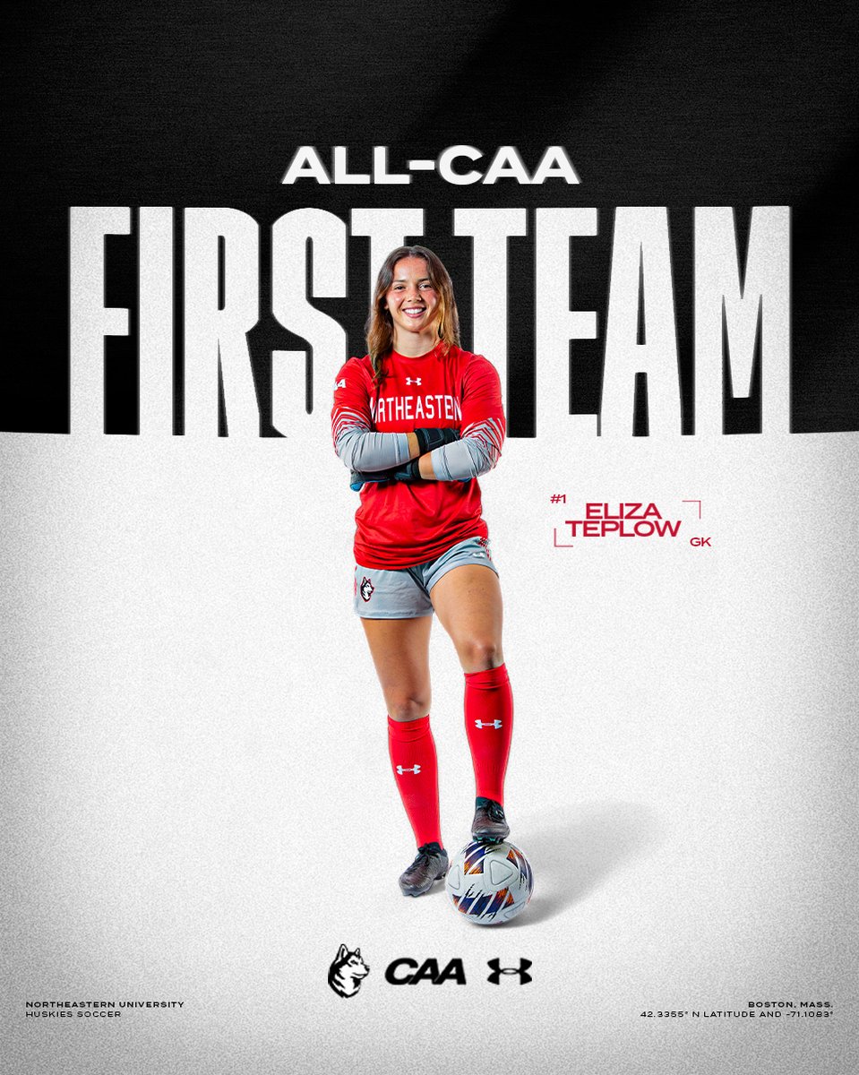 Making history! 

Eliza Teplow is the first Husky to be named the CAA Goalkeeper of the Year! She also claimed All-CAA First Team honors. 

📰: tinyurl.com/2cuuuuul