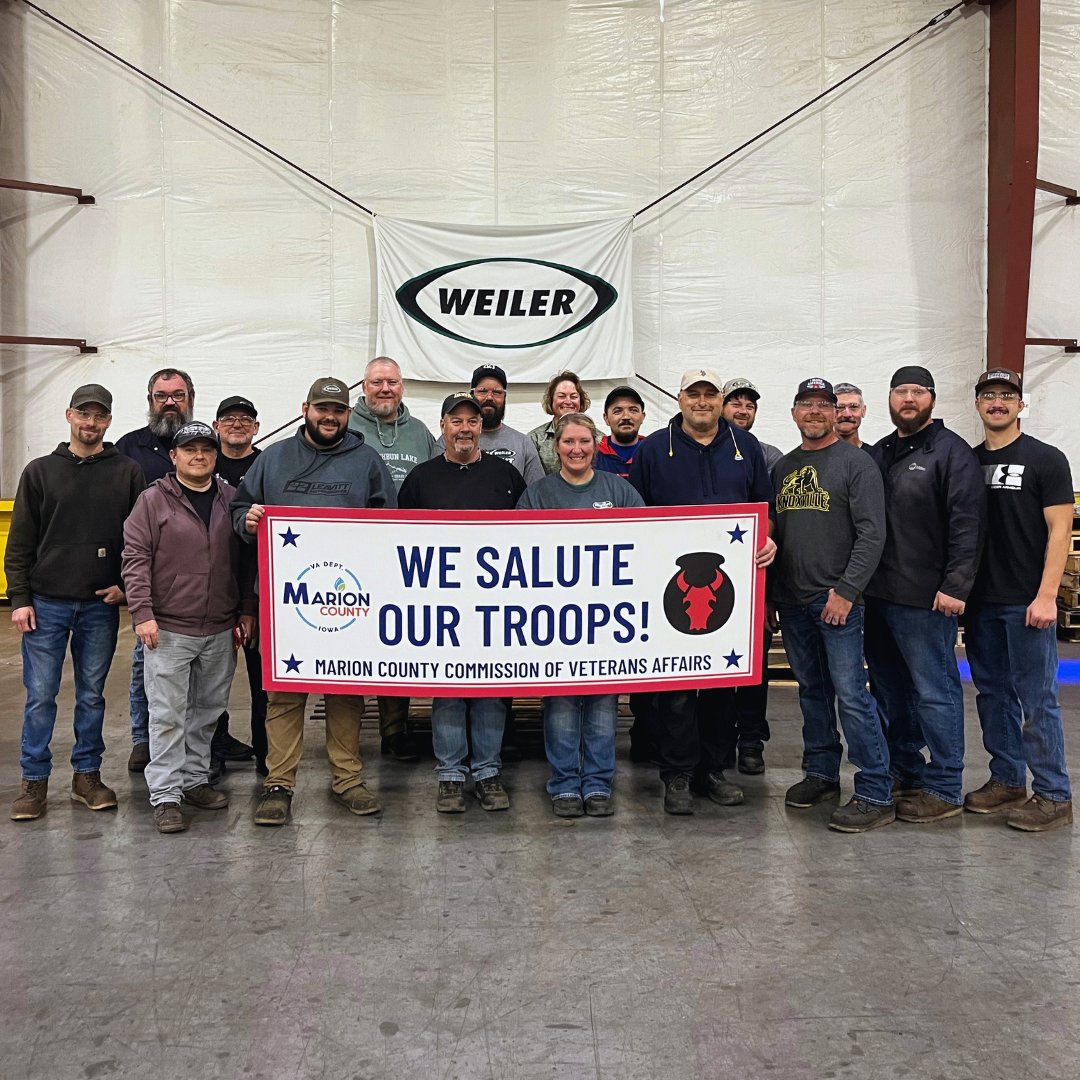 We’re proud to be part of the VA’s Salute from the Homefront Project, showing our support for active-duty service members and veterans. 

#Weiler #SupportOurTroops #SaluteFromTheHomefront #Veterans #usa