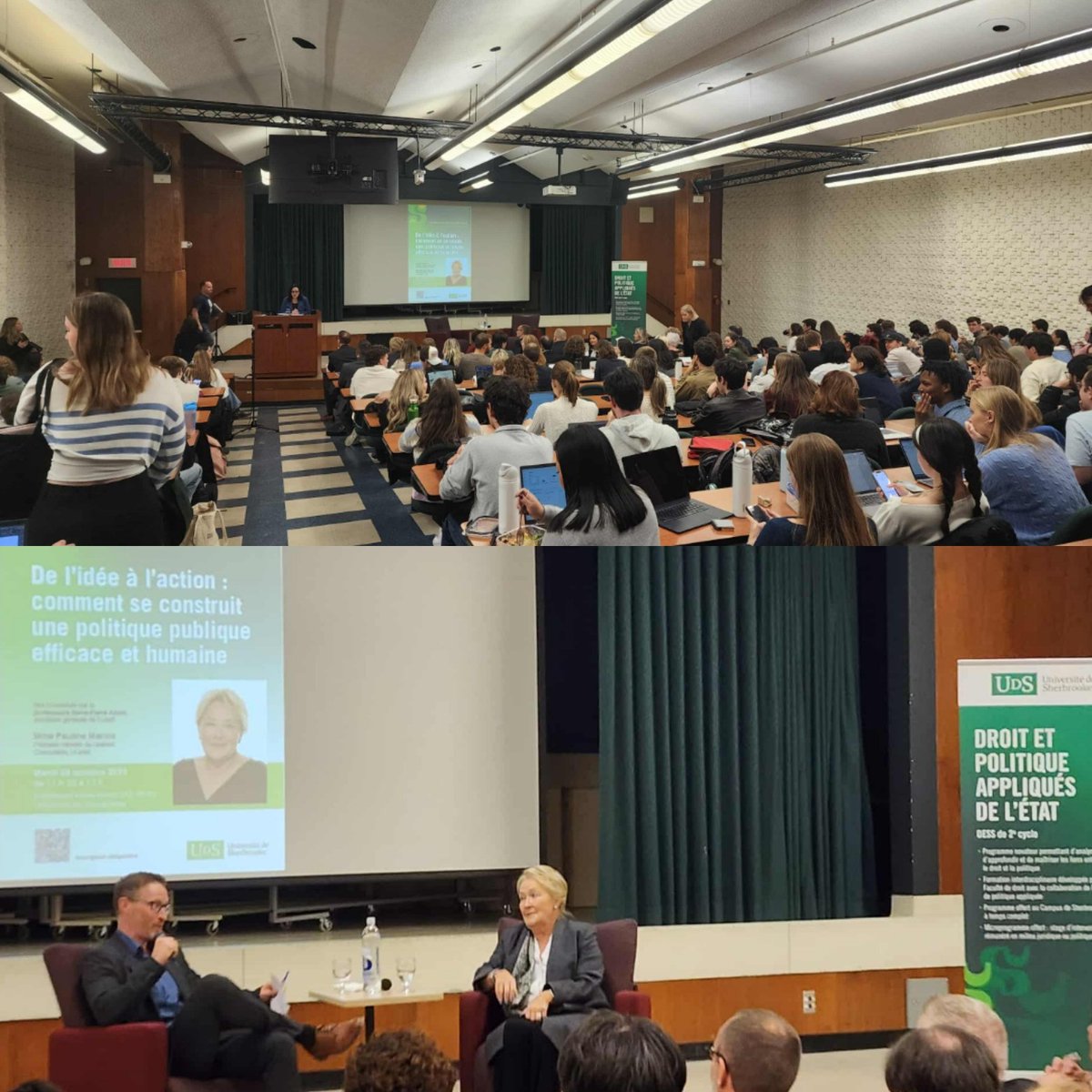 Gros succès pour la quatrième conférence annuelle d'un premier, et cette année d'une première, ministre ! Merci à Mme Pauline Marois et aux centaines d'étudiants présents !