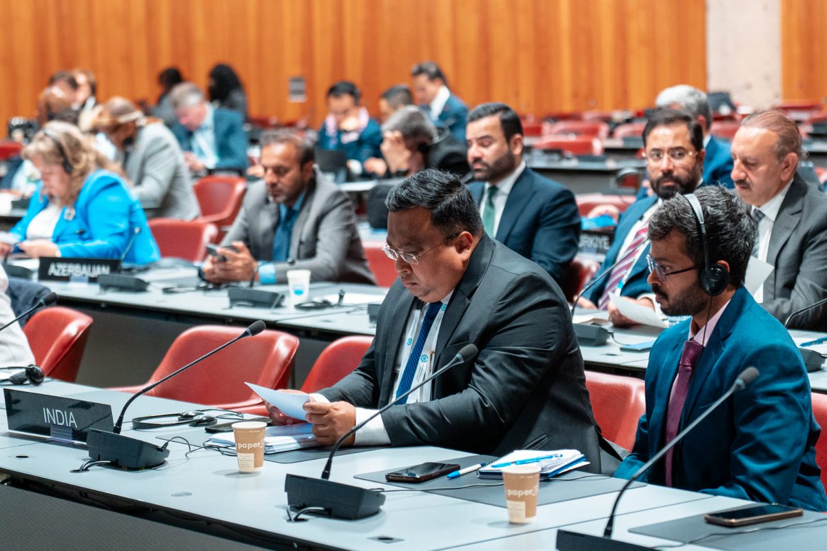 sasmitpatra's tweet photo. Advancing Peace at #IPU151
On the sidelines of the 151st IPU Summit in Geneva, I addressed the Standing Committee on Peace and Security, contributing to the debate on the resolution: 'The role of parliaments in establishing robust post-conflict management mechanisms and restoring a just and lasting peace.'
A vital discussion for building resilient futures. 🇮🇳
#IPU #Geneva #PeaceAndSecurity
🇮🇳 at #IPU151