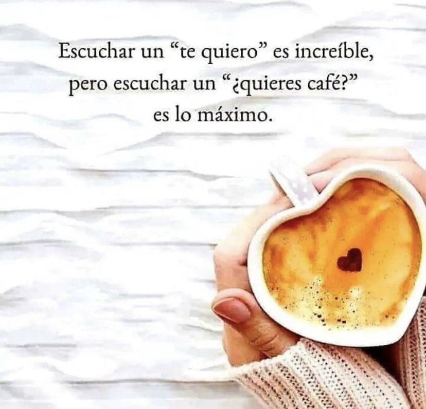 … Mis Queridos casi se acaba el mes y en un cerrar de ojos el año , disfruten cada minuto del día , hoy les mando un abrazo y muchas bendiciones …. ☺️☕️