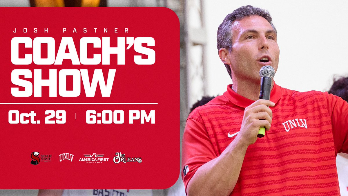 TheRunninRebels's tweet photo. Catch @CoachJPastner at the first Coach's Show of the season tonight at Bailiwick🎙️

Listen live on @ESPNLasVegas https://t.co/GldIXRyCYj