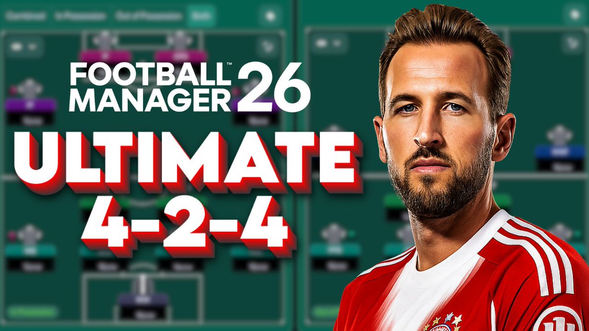 Today I bring you the ULTIMATE 4-2-4 in #FM26

Bayern - 🏆🏆🏆🏆
Hearts - 🏆
Salford - 🏆

youtu.be/yvWcghctXWs