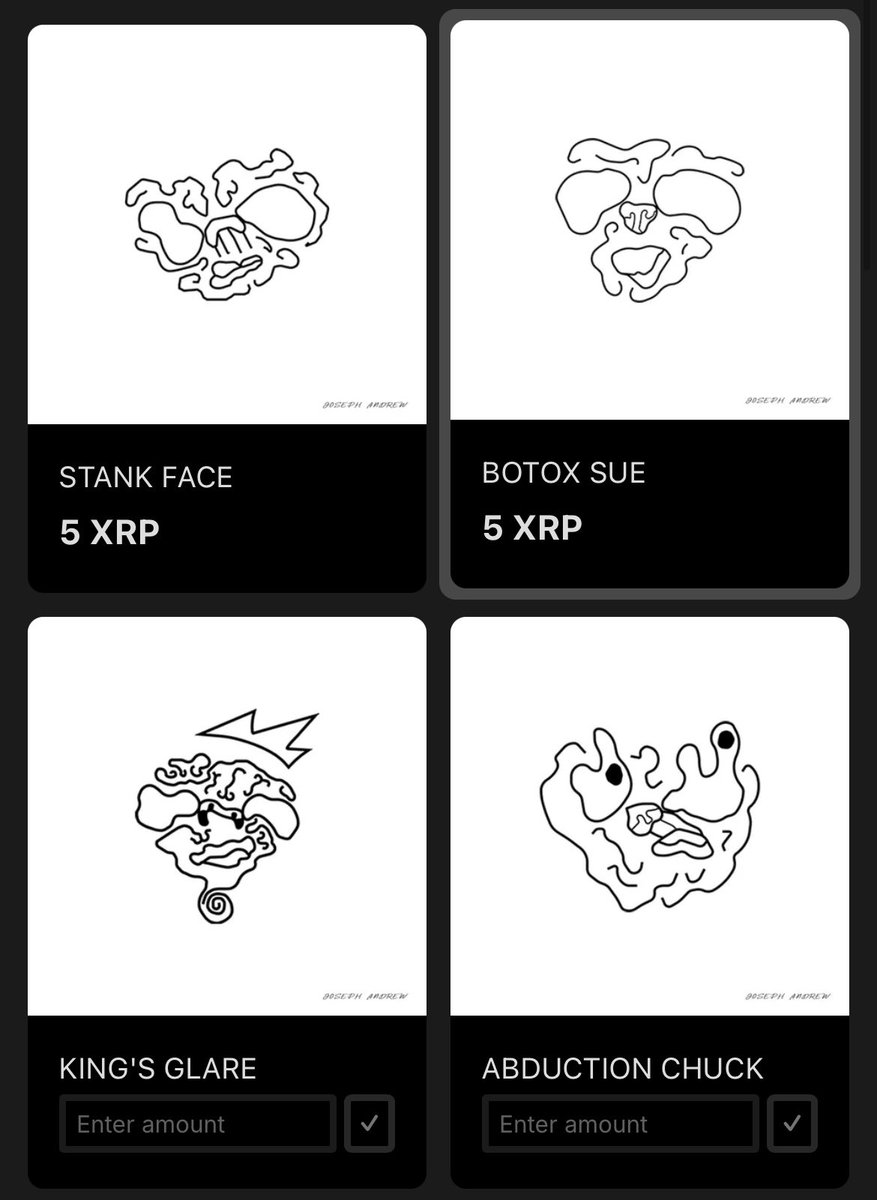 EXPRESSIONS - A series of emotions expressed with line work that emphasizes a specific mood we may go through.

Each piece was physically drawn then vectorized to be minted. All 1/1s in this collection.

Be the first to own a piece from this collection on <a href="/xrpcafe/">xrp.cafe ☕</a> 💯✨