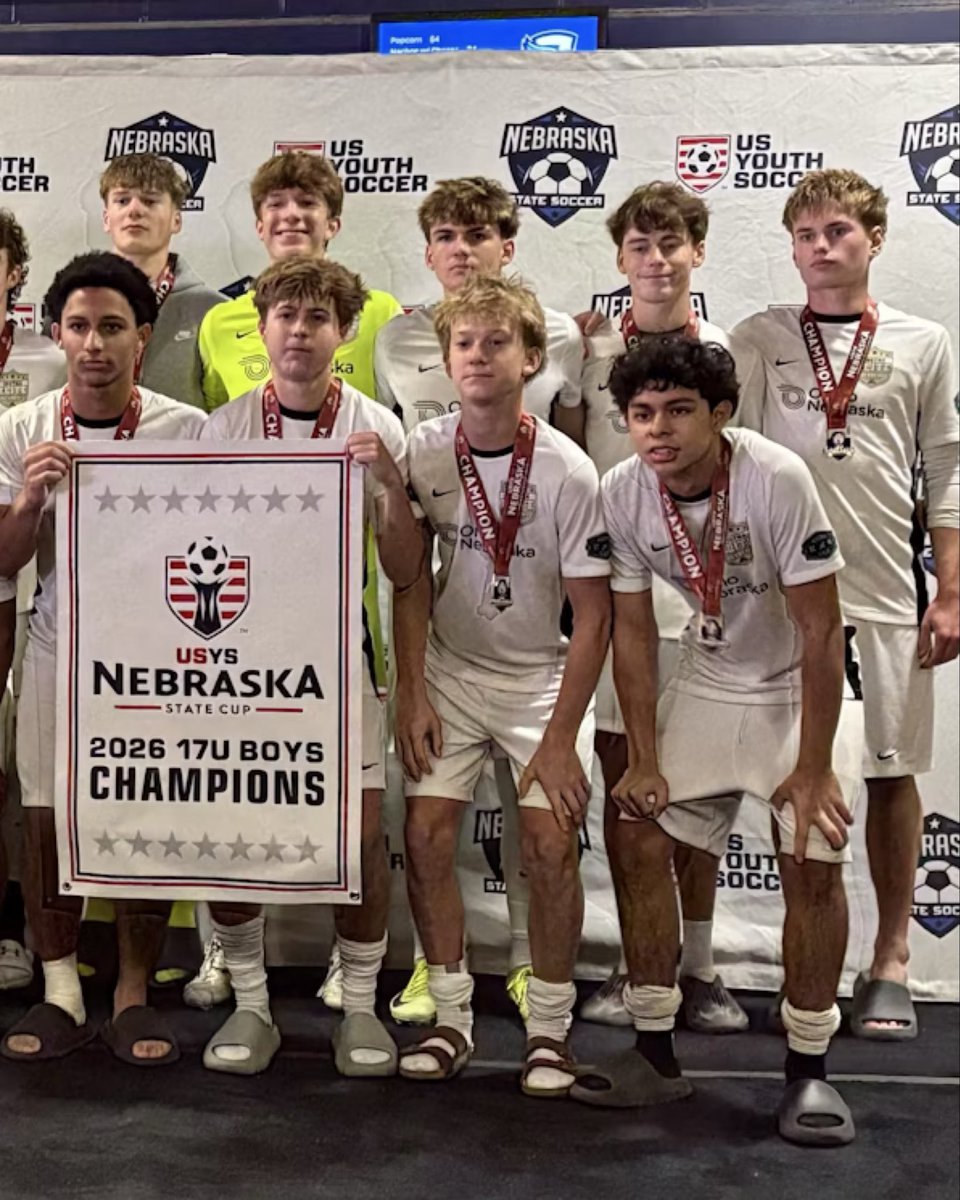 GretnaEliteAcad's tweet image. Mission Accomplished ✅ 🏆 

From 2-0 down to a 4-2 win &amp;amp; Nebraska U17 Boys State Champions…give it up for our 2009B ECNL RL team 👏🏻

The boys will now head to Utah in July 2026 to compete in the US Youth Soccer National Championships 🤝🏻

#StateCup #Champ1ons #BeElite
