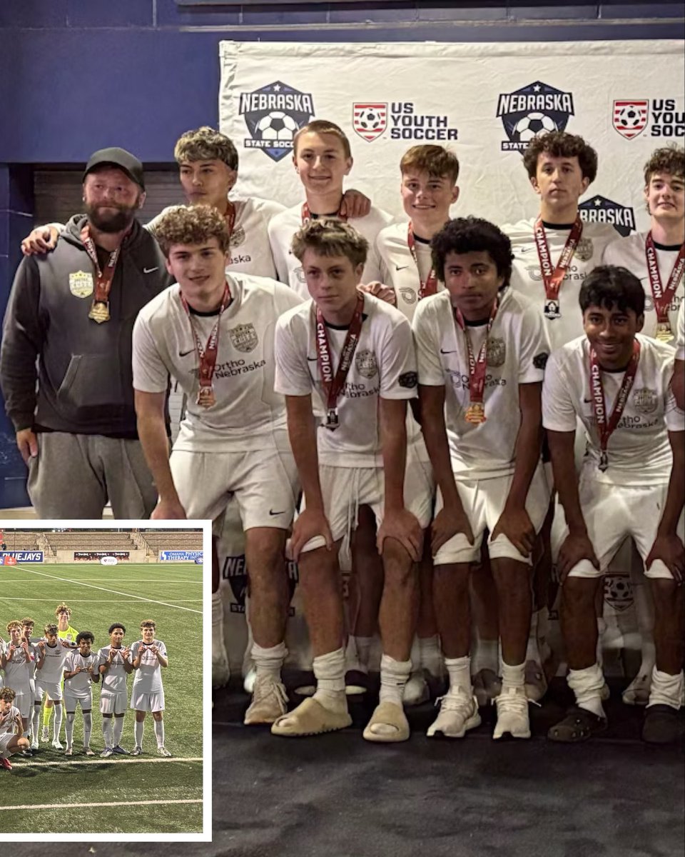 GretnaEliteAcad's tweet image. Mission Accomplished ✅ 🏆 

From 2-0 down to a 4-2 win &amp;amp; Nebraska U17 Boys State Champions…give it up for our 2009B ECNL RL team 👏🏻

The boys will now head to Utah in July 2026 to compete in the US Youth Soccer National Championships 🤝🏻

#StateCup #Champ1ons #BeElite