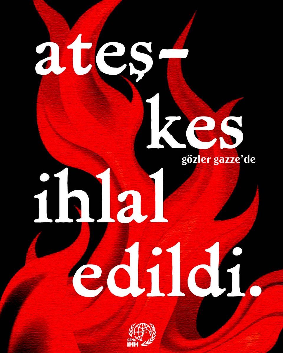 Ateşkes yine ihlal edildi! 
🔴İsrail anlaşma sağlanan ateşkesi umursamadan Gazze’ye saldırmaya devam ediyor!