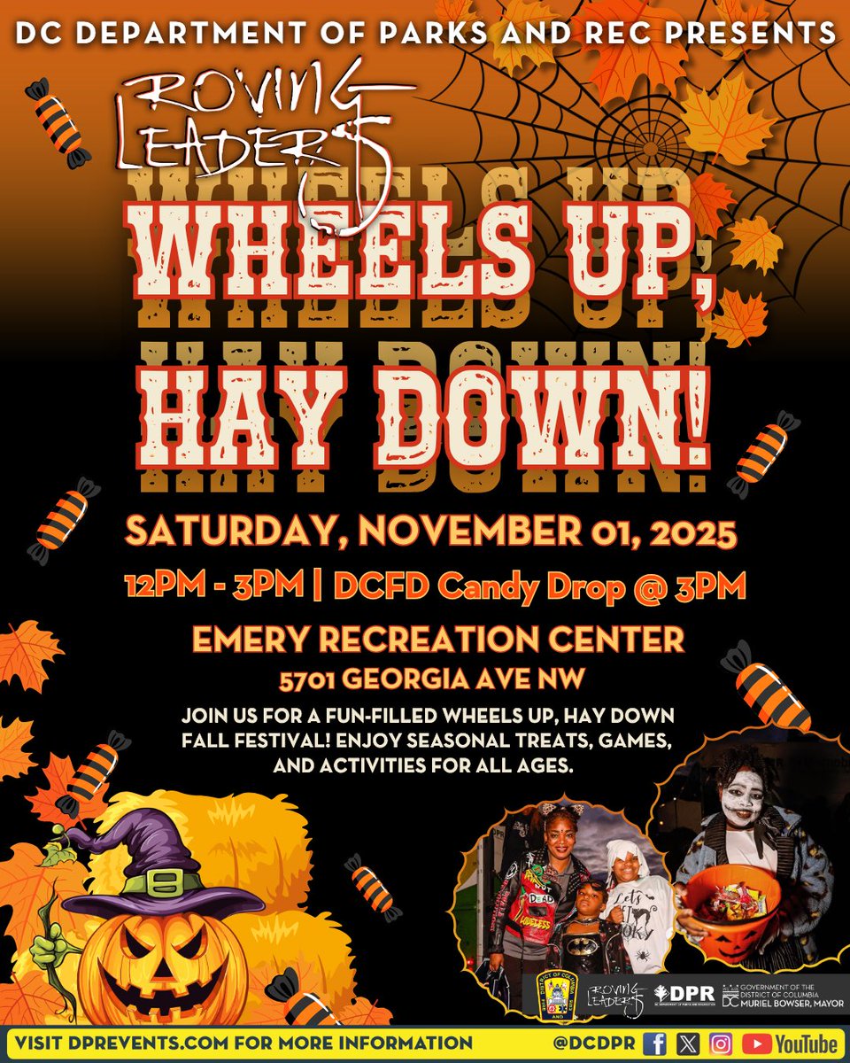This fall fest is on the move - literally. Wheels up, hay down, and vibes all the way up at Emery Heights! Join the Roving Leaders for a fall fest packed with games, treats, and family fun. 🗓️ Nov 1 starting at 3PM 🎟️ RSVP early by visiting wheelsuphaydown2025.splashthat.com