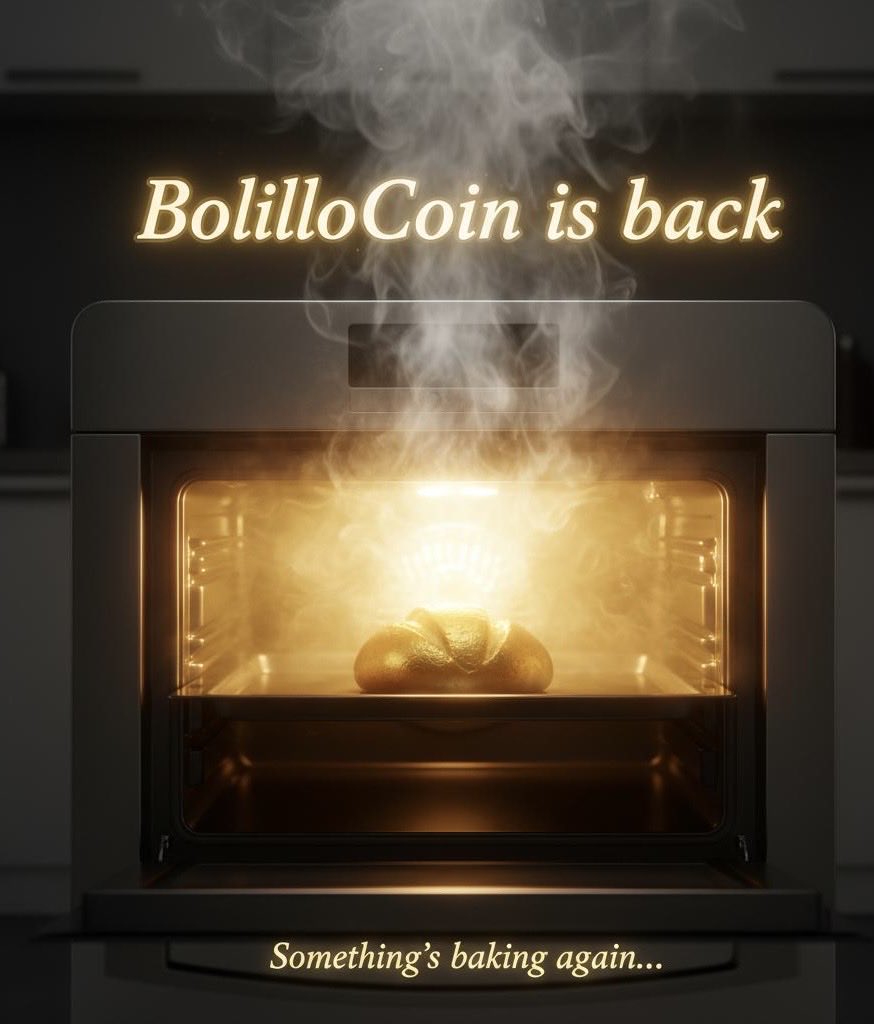 BOLILLO_On_Sol's tweet image. Something’s baking again… 🥖🔥
Did you feel that? The smell of Bolillo is back in the markets 👀
#BolilloCoin #ToThePanet #CryptoIsBack #HoldTheBread