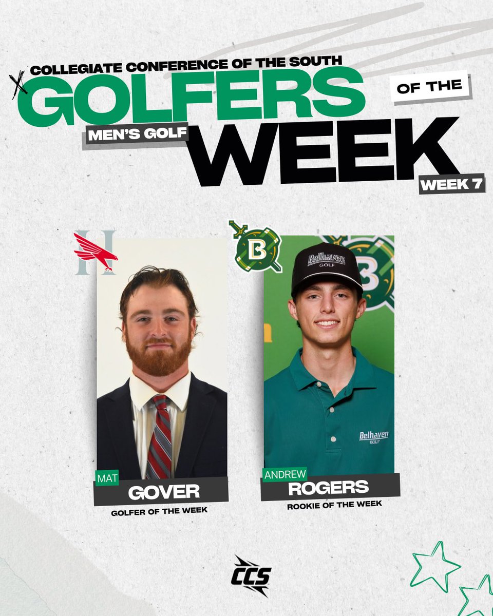 🏌️WK 7 | CCS Men’s Golfers of the Week

GOLFER: Mat Gover, Huntingdon

ROOKIE: Andrew Rogers, Belhaven 

🔗: Link in bio

#CCS #CCSMGOLF