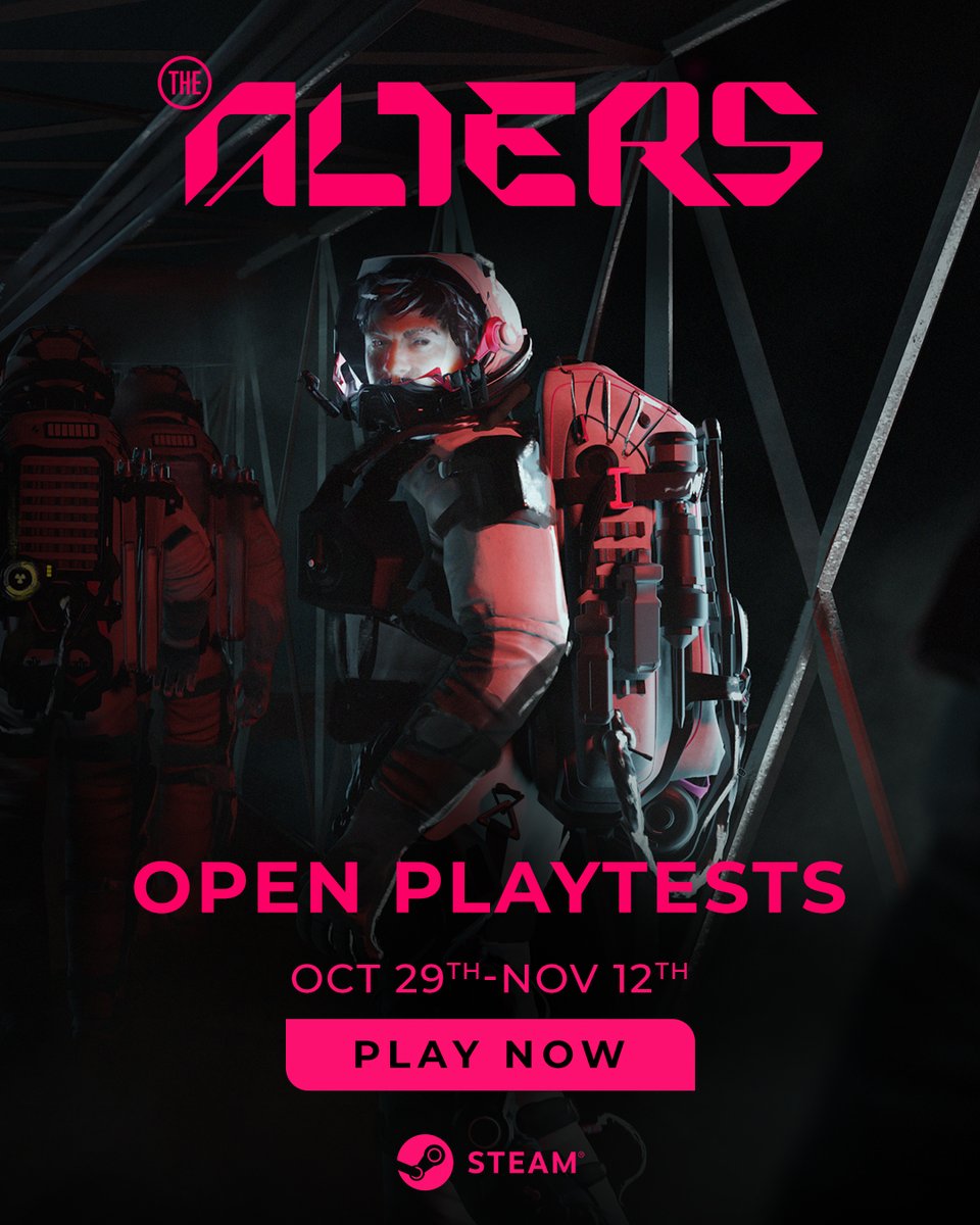 Open Playtests are live!

If you own #TheAlters, you can now jump in and try out new features like 

▶️ New Save System
▶️ Photo Mode, 
▶️ Base &amp; Spacesuit customization, 
▶️ Relax Mode, and more! 

Now available on Steam ⬇️