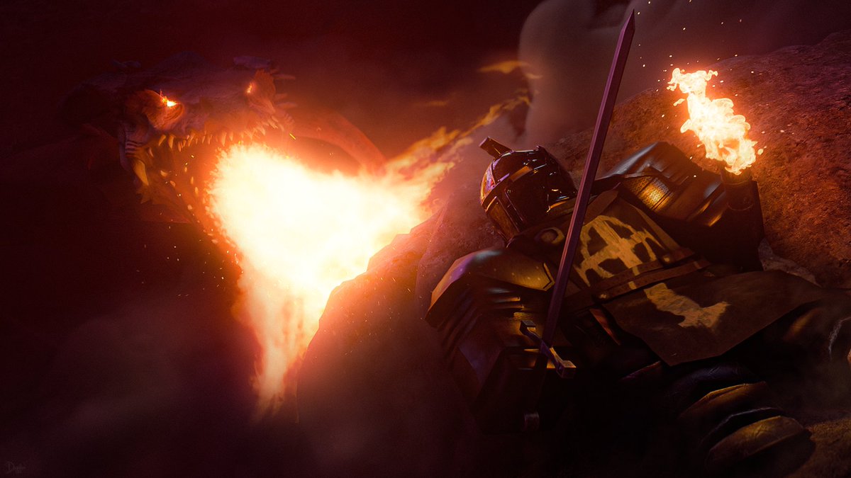 The Dragon Vs Knight GFX 🐲🗡️

Had a lot of help from <a href="/Isak360/">Isak</a> and others for the fire and smoke etc :) 

(I spent a wayyyy to much time on this thumbnail so ❤️+🔁 would be greatfully appreciated but u dont have to so ya know no pressure)
#Roblox #RobloxGFX #robloxart #RobloxDev