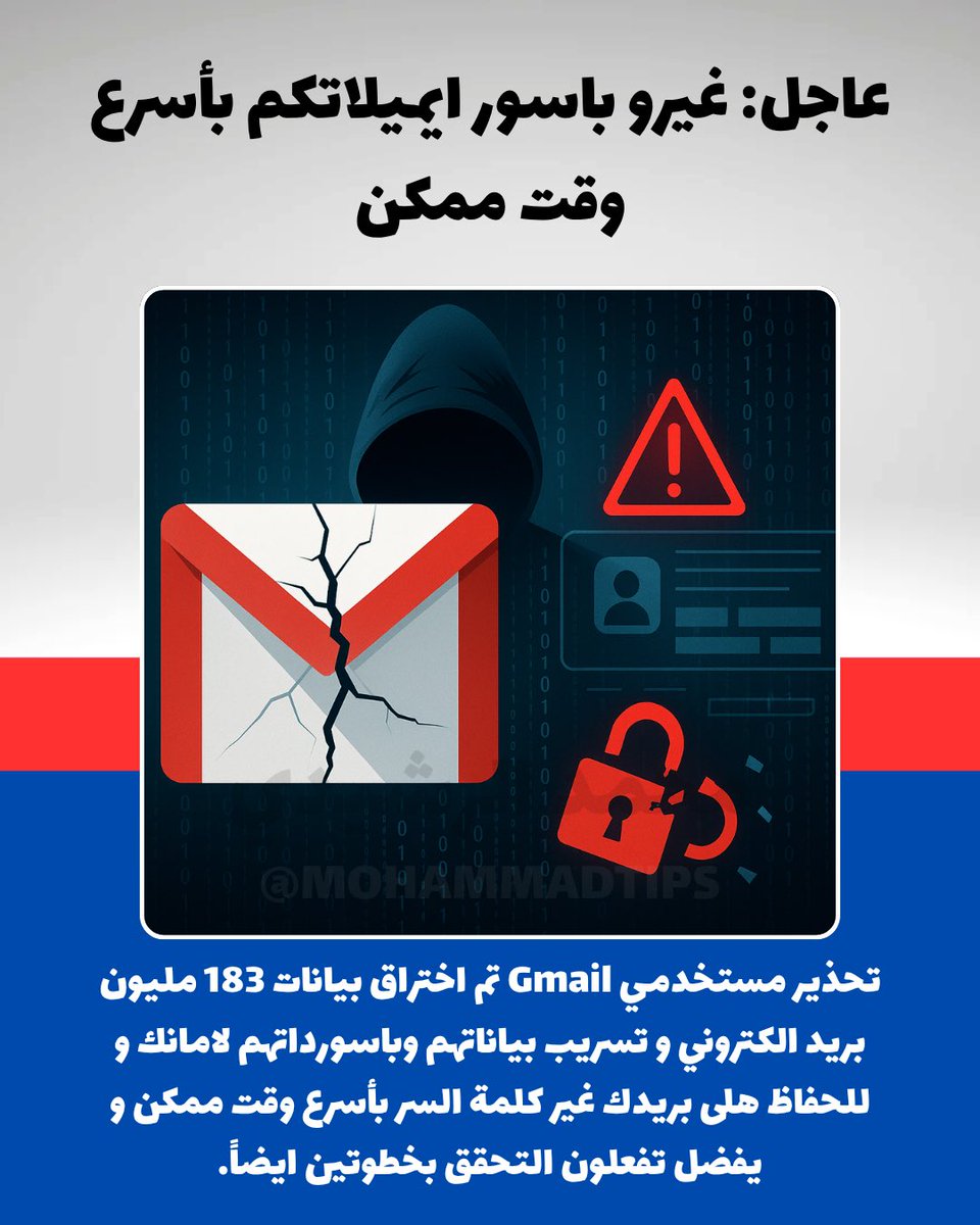 تحذير: يجب تغيير باسورد ايميلاتكم بأسرع وقت ممكن.