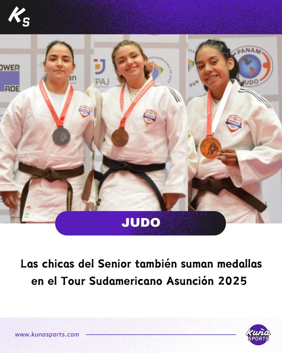 ¡En el podio!🥳🥋

🥉La semana pasada compartíamos la conquista de Fátima Ramírez en el Tour Sudamericano de Judo Asunción 2025.

🇵🇾Esta semana completamos el podio femenino del Team Paraguay, que en total conquistó 10 preseas, con más medallistas.

#KuñaSports💜