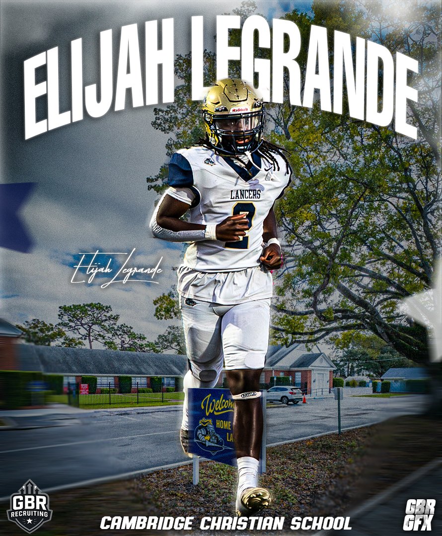 🚨ATHLETE SPOTLIGHT🚨
Elijah LeGrande (<a href="/ElijahLegrande2/">Elijah Legrande</a>)
C/O 2028 | Cambridge Christian HS (FL)
RB / DE | 5’11” 195 lbs | 4.59 40 | 3.94 GPA
Explosive. Physical. Smart. 
gbrrecruiting.myportfolio.com/elijah-legrande
#RB #DE #FloridaFootball #StudentAthlete #GrindSeason