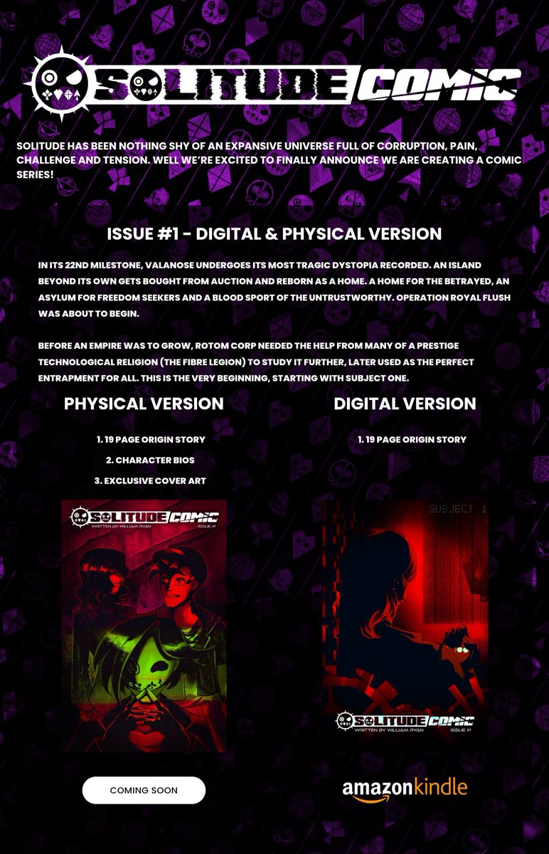 The Solitude page has gotten an entire redesign, a Lore Codex, and more info about the comics!

daonline.co.uk/solitude