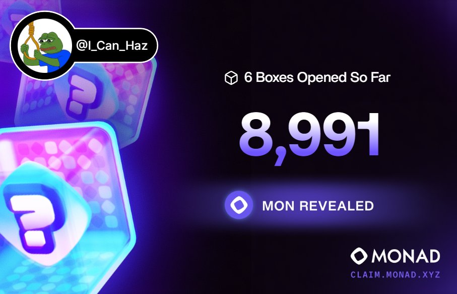 MONAD BOXES 🎁 

claim.monad.xyz