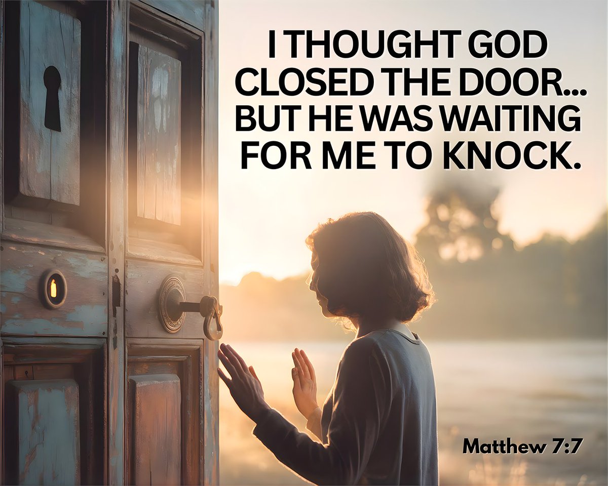 markaffleck's tweet image. Have you stopped knocking just because the door didn’t swing open the first time?

Wear the message → lovegodgear.com

#spiritualdiscipline #waitingseason #faithreflection #christianhope #faithblog #jesusreigns #walkwithjesus #godisfaithfulalways #faithchallenge #jesus